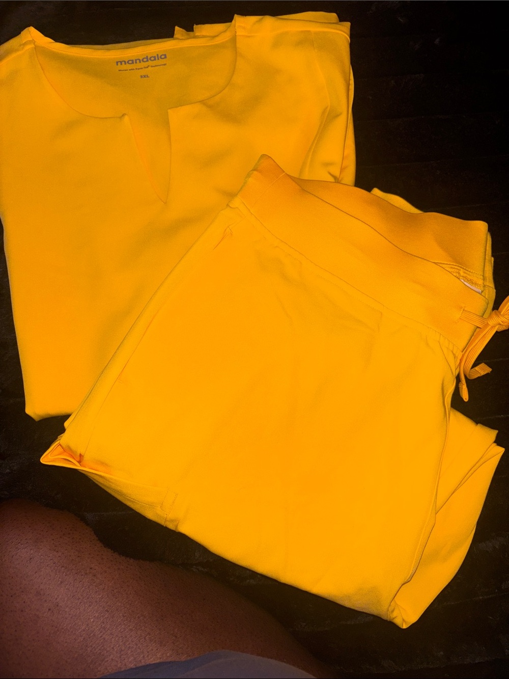 Yellow 2pc Scrub Set